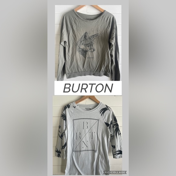 Burton Tops - Burton Snowboarding Women’s Bundle of 2 Graphic Long Sleeve Tee Shirts